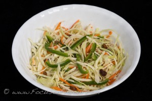 Cabbage, Green Pepper and Caraway Salad