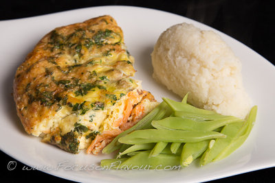 Crustless Asparagus and Smoked Salmon Quiche