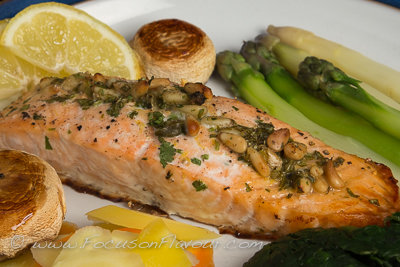 Salmon Stuffed with Pine Nuts and Herbs
