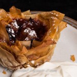 Plum and Ginger Filo Baskets