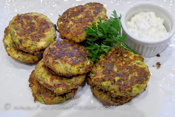 fried courgette patties